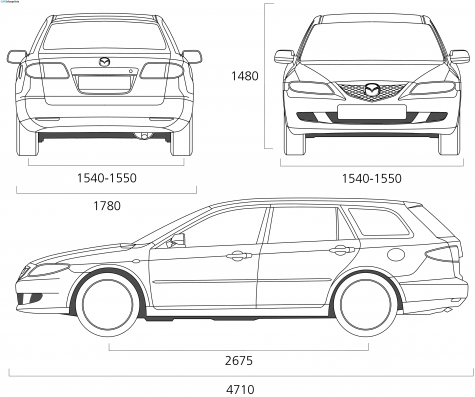 2007 Mazda 6 Wagon blueprint